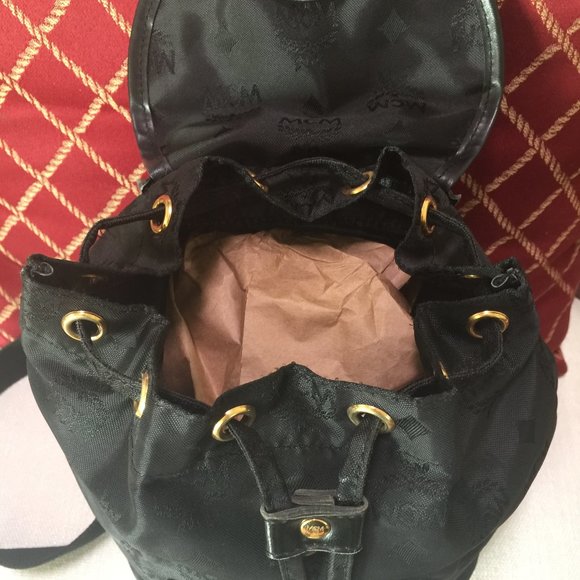 EUC Vintage MCM Silky Jacquard Monogram Visetos Mini Backpack main image 3
